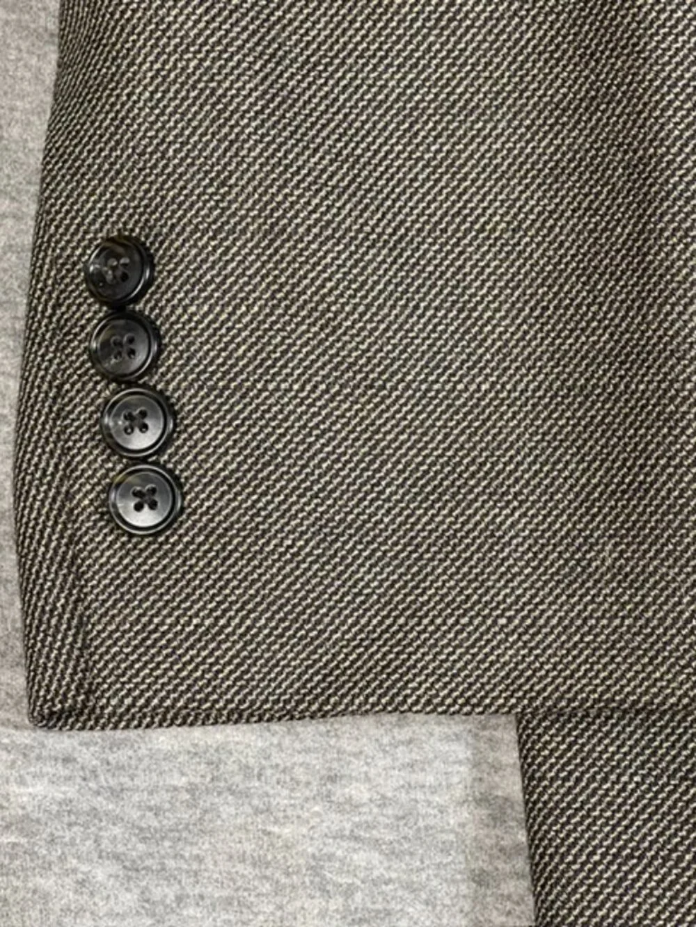 Alfani Men's Brown Wool Blazer 44L Single-Breasted 2-Button Notch Lapel Vintage